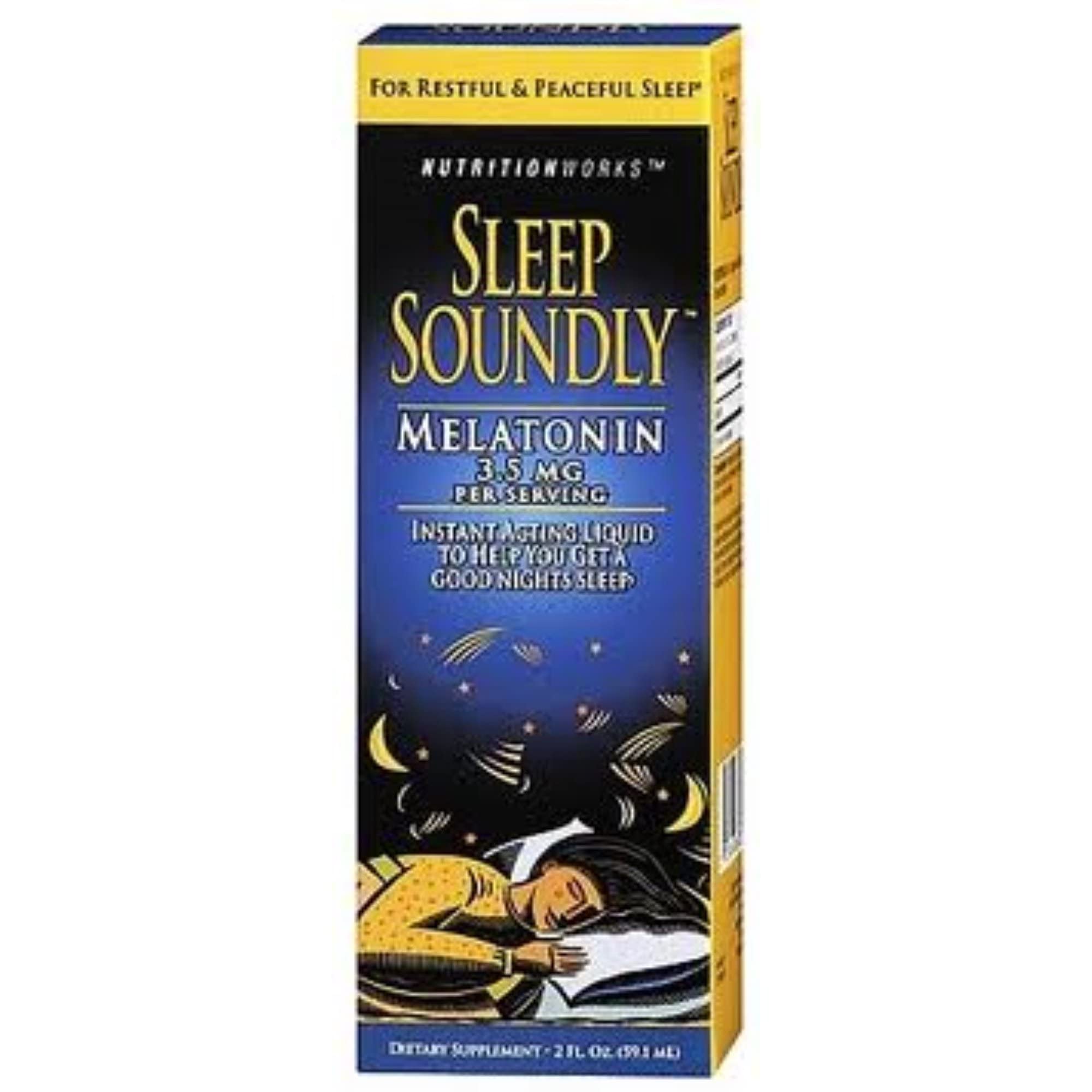 Sleep Soundly Melatonin 2-ounce bottle front view