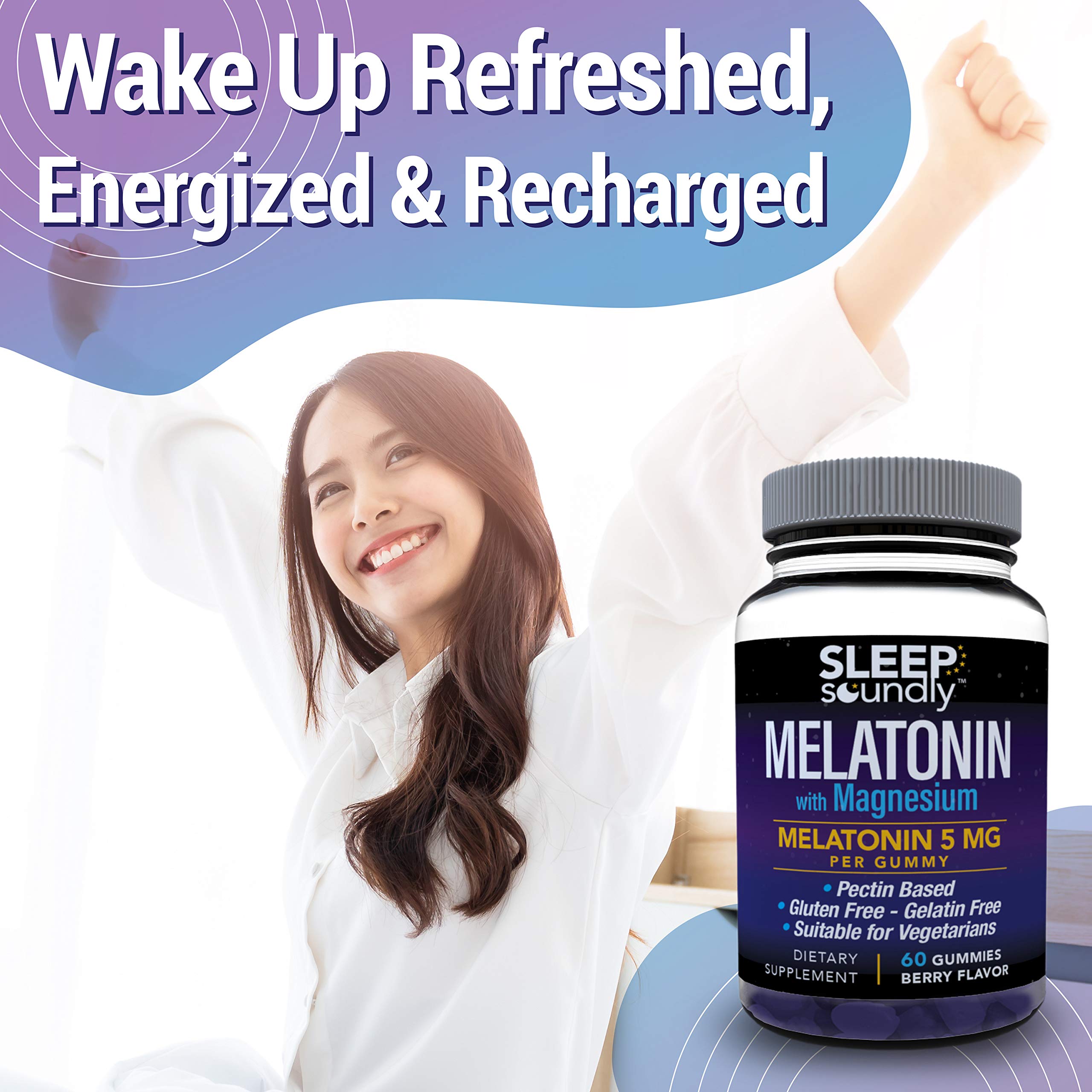 Sleep Soundly Melatonin and Magnesium Gummies in a lifestyle setting