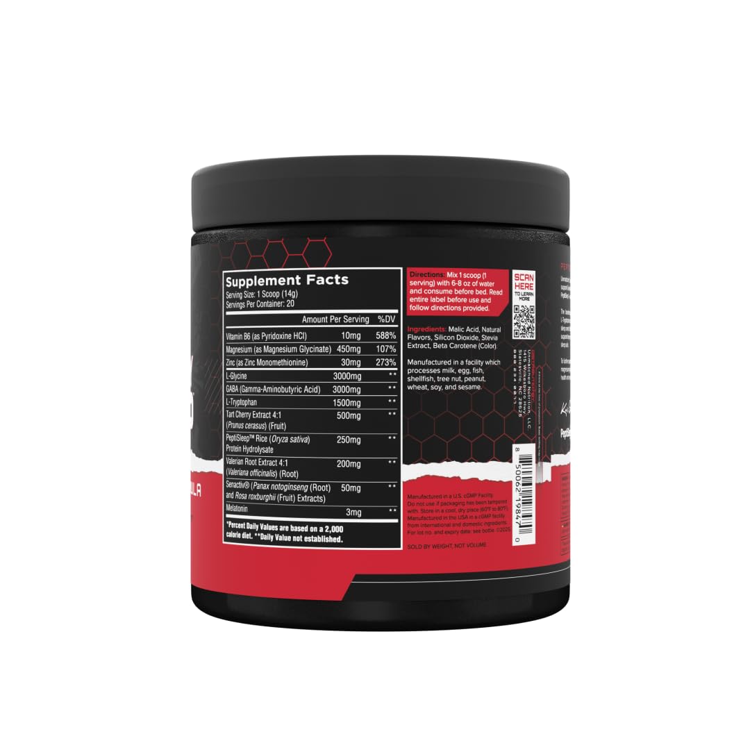 Sleep Supplement bottle with a nightstand background