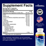 Sleepzyme Sleep Supplement Capsules back view with nutritional information