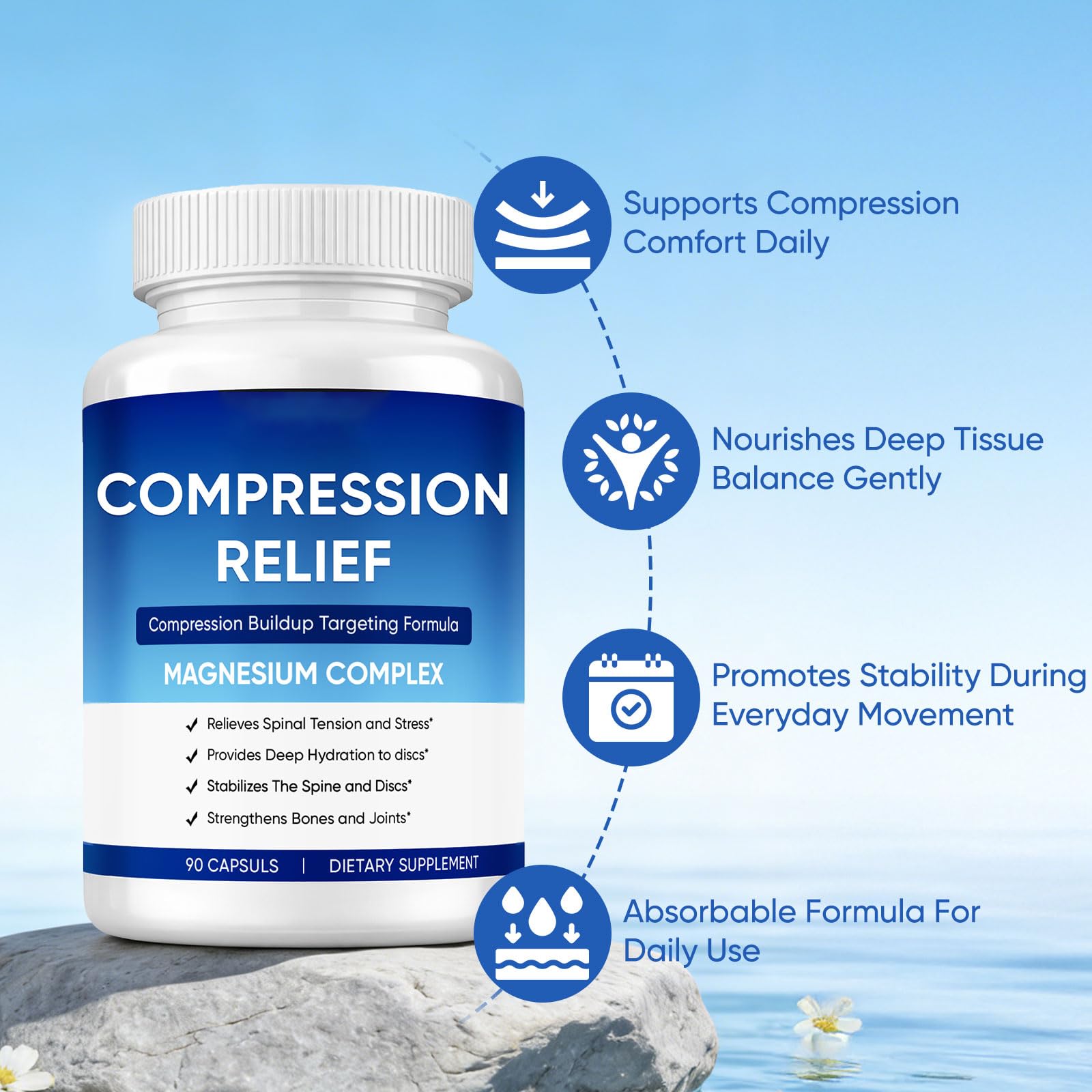 Slifthistle Magnesium Complex 1000mg Capsules side view