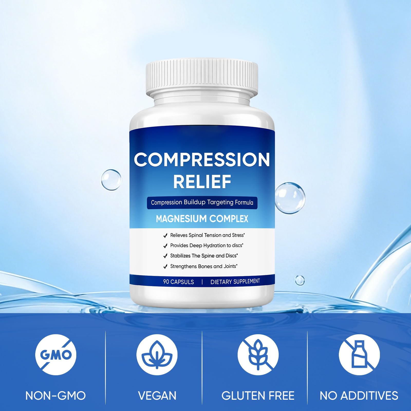 Slifthistle Magnesium Complex 1000mg Capsules with a glass of water