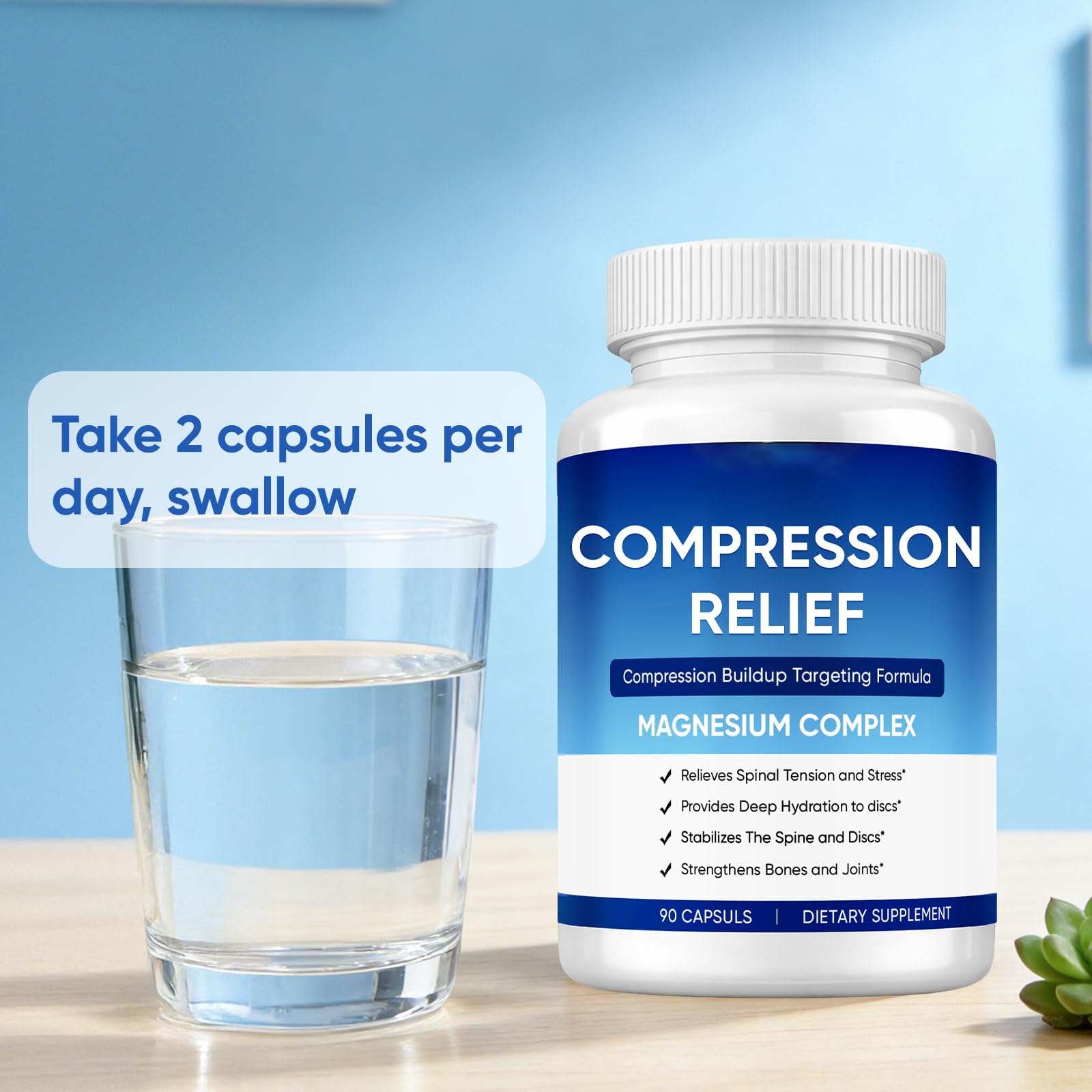 Slifthistle Magnesium Complex 1000mg Capsules with a measuring spoon