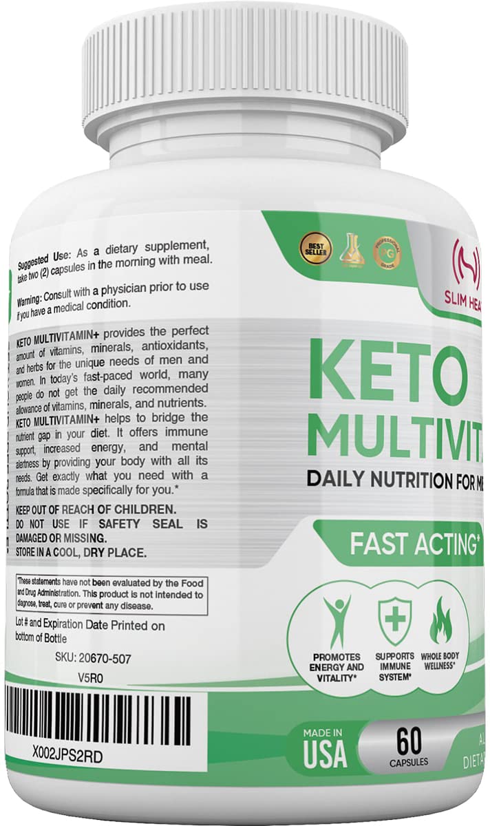 Slim Heat Multivitamins bottle with dosage instructions