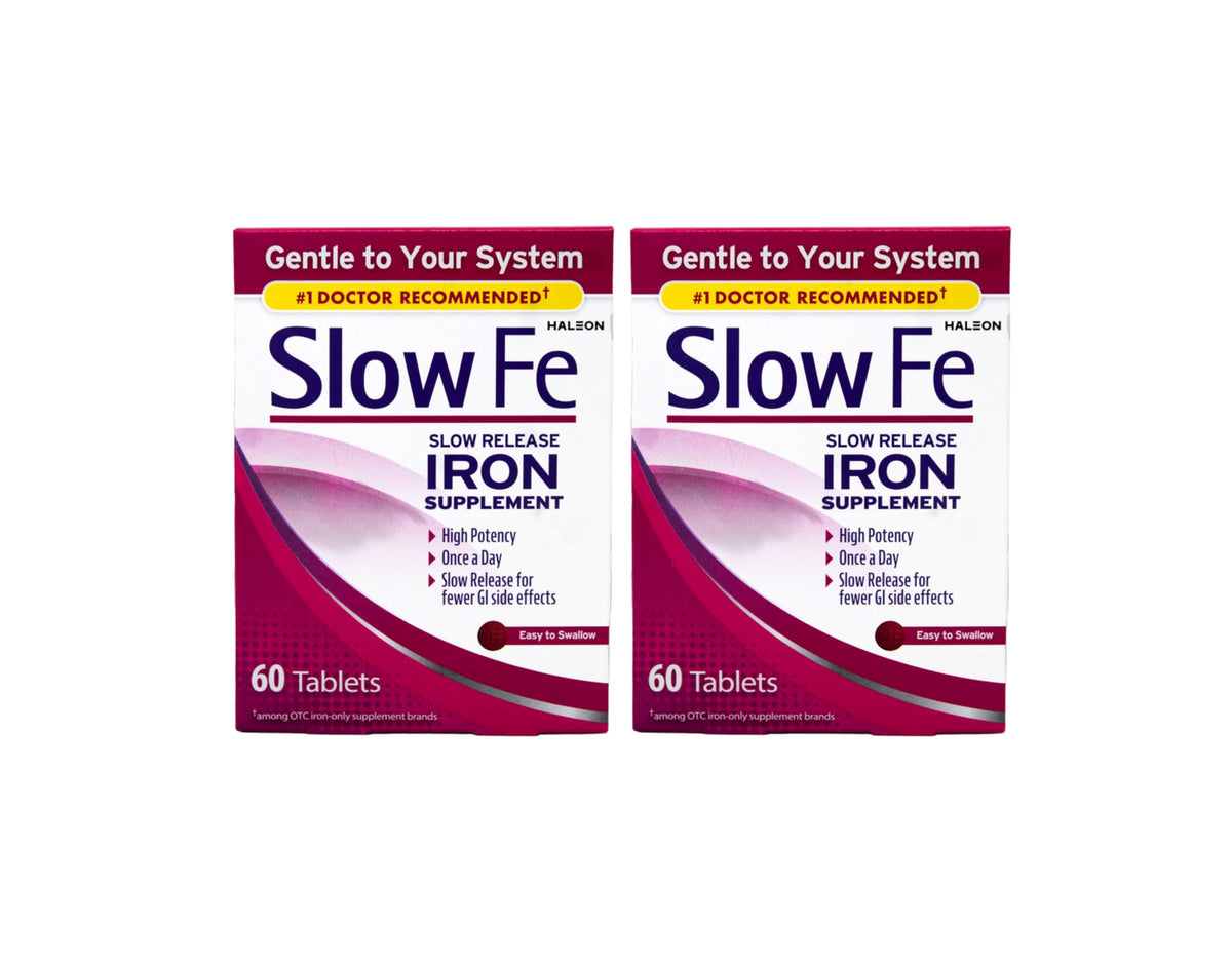 Slow Fe Iron Supplement 45 mg Elemental Iron tablets front view