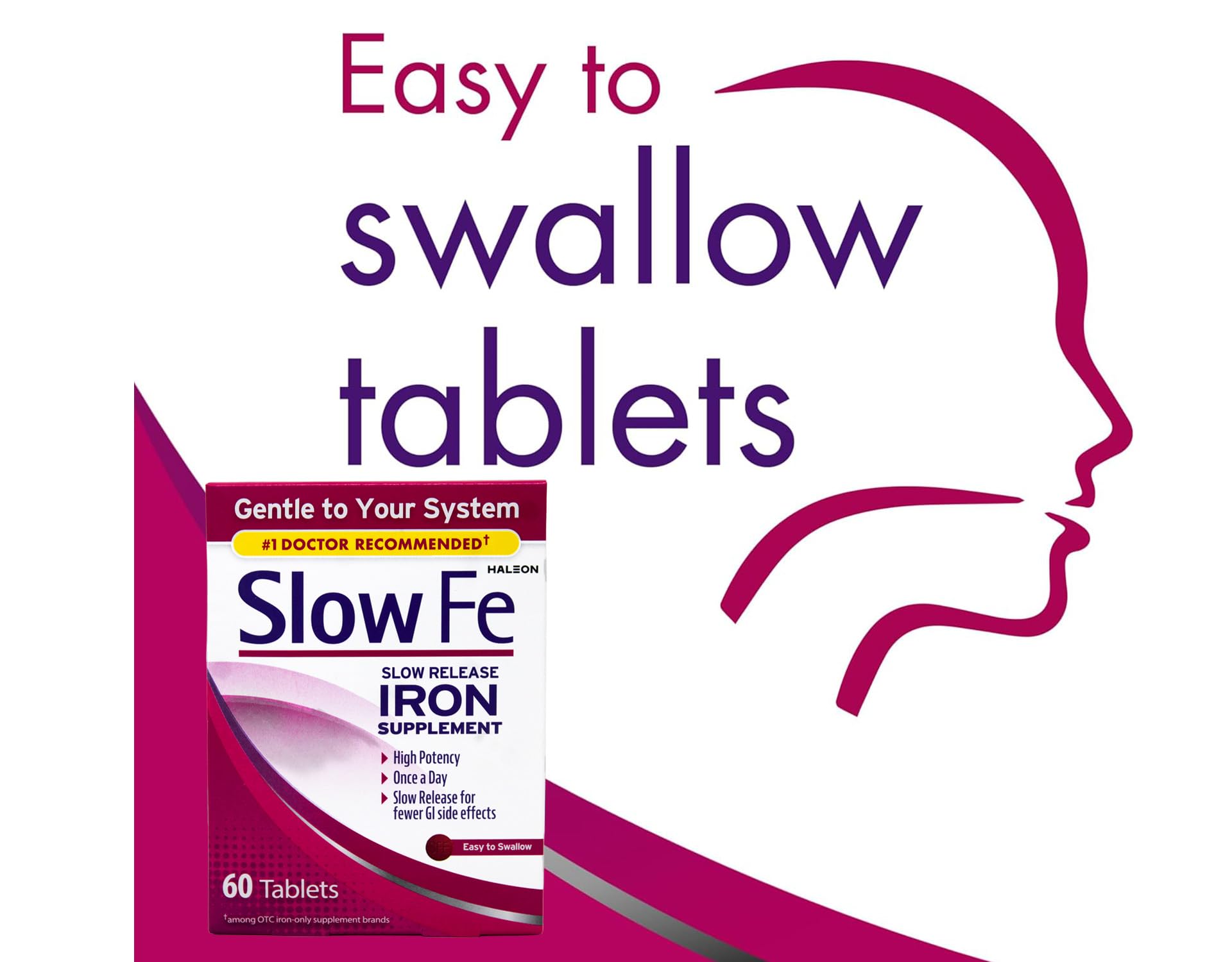 Slow Fe Iron Supplement 90 tablets opened bottle