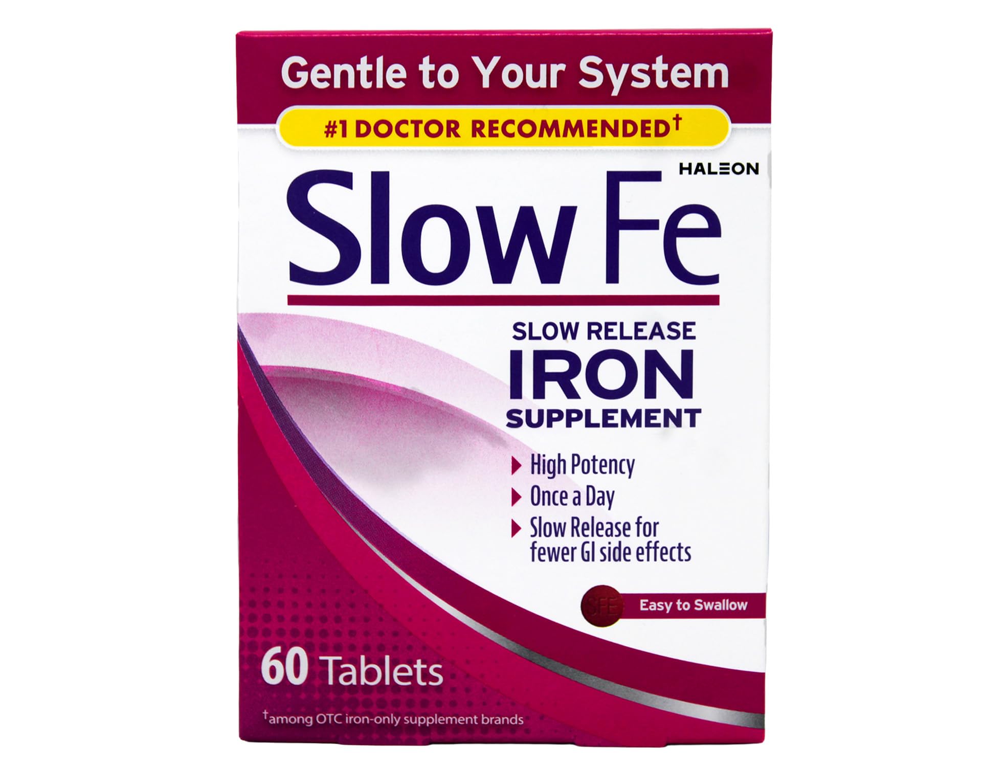 Slow Fe Iron Supplement 90 tablets packaging
