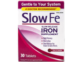 Slow Fe Iron Supplement back view with ingredient list