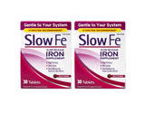 Slow Fe Iron Supplement tablets on a white background