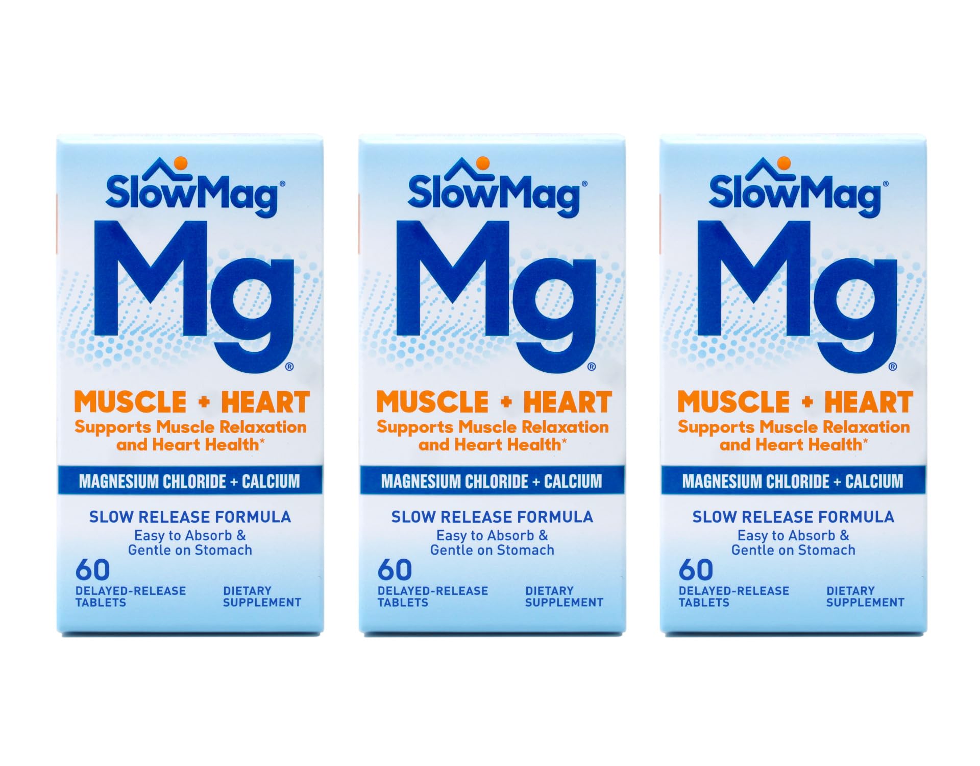 Slow-Mag Magnesium Chloride and Calcium 60 Tablets front view