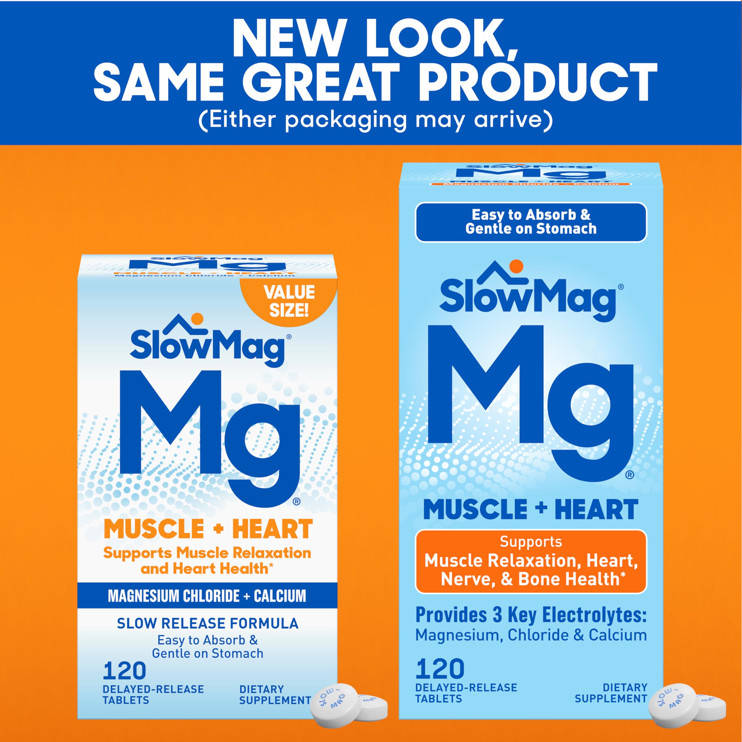 Slow-Mag Magnesium Chloride Supplement 168g bottle side view