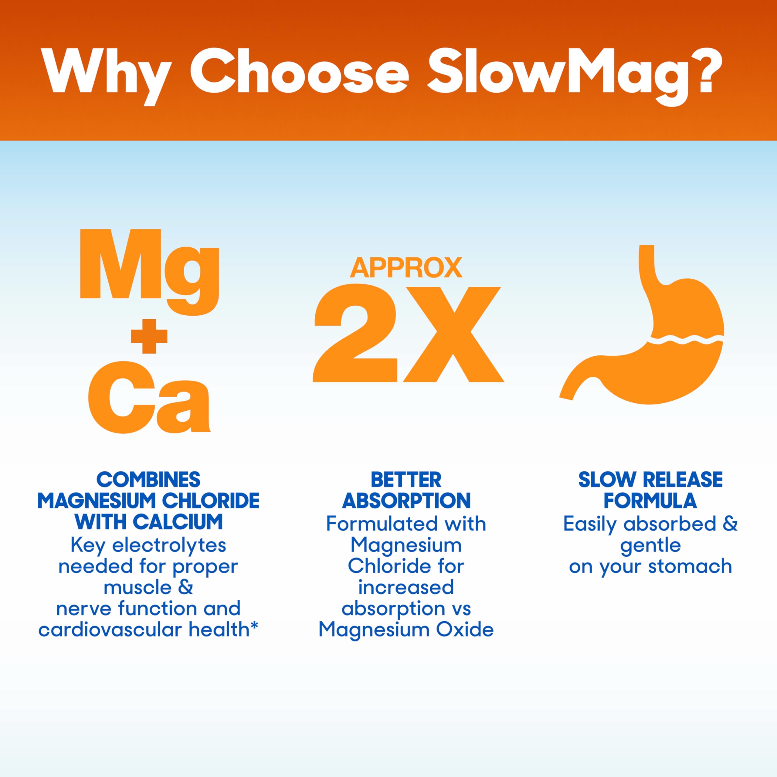 Slow-Mag Magnesium Chloride Supplement 168g with other supplements
