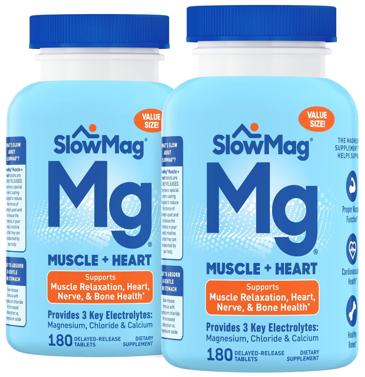 Slow-Mag Magnesium Chloride Supplement front view with packaging