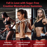 Slsomu Creatine Monohydrate Gummies with fresh strawberries