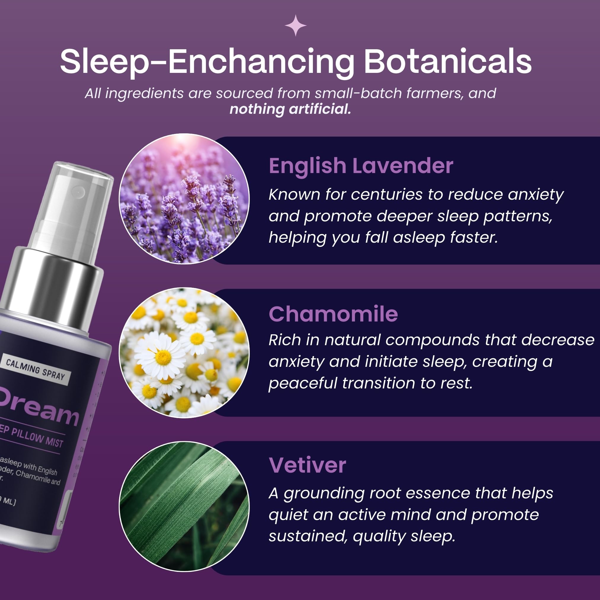 Slumber Dream Sleep Pillow Spray in a bedroom setting