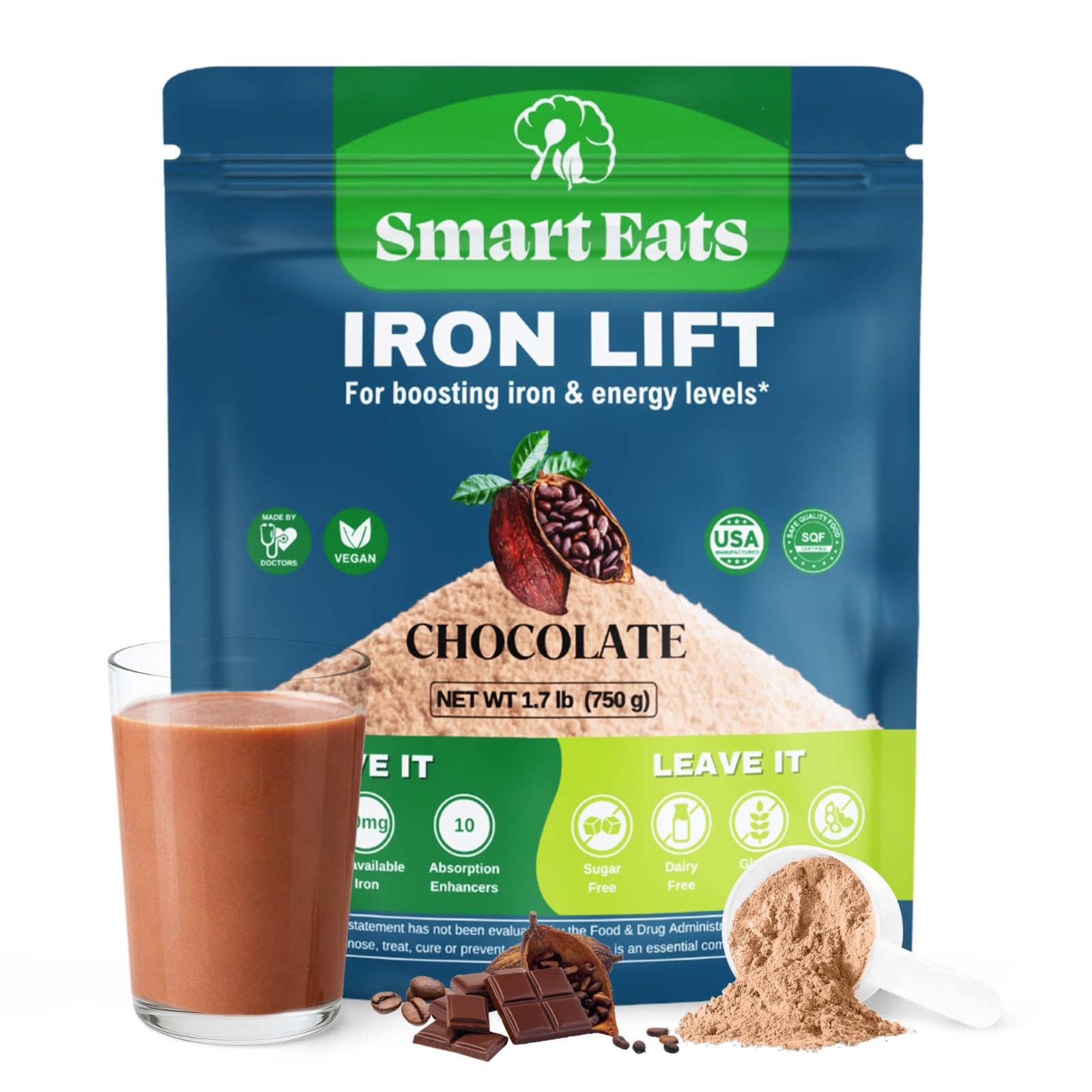 Smart Eats Iron Powder Supplement 771g front view