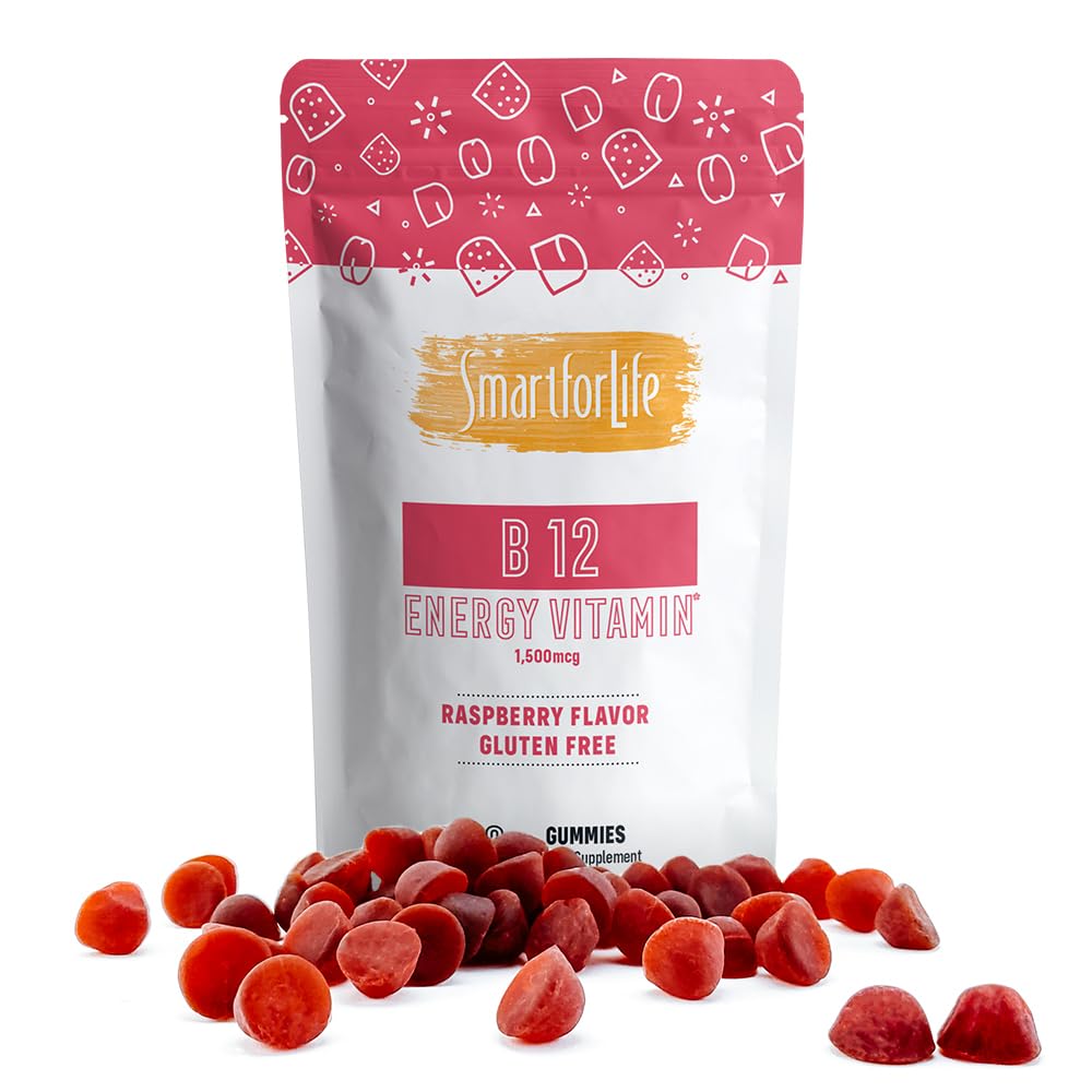 Smart for Life B12 Gummies 150g front view with raspberry flavour