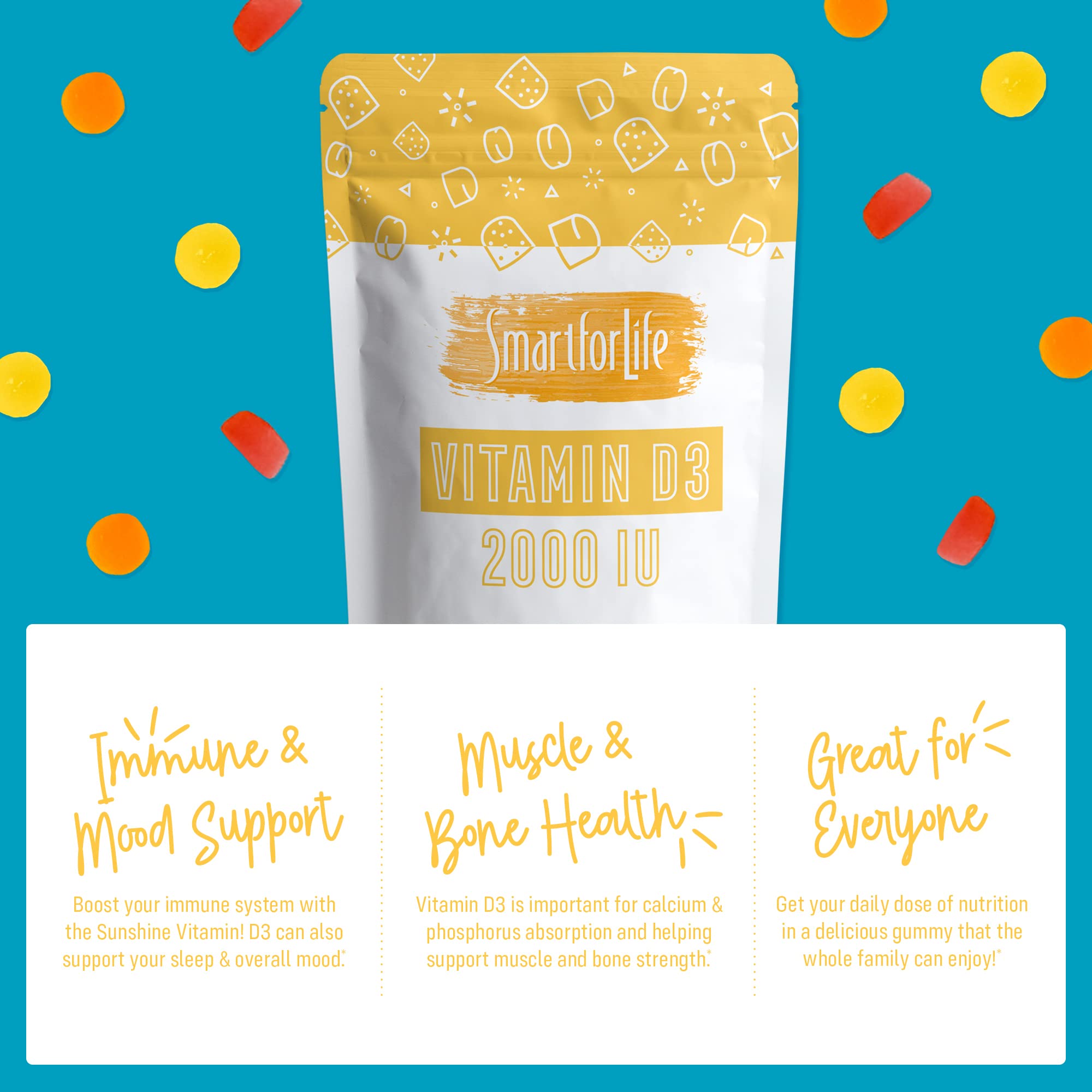 Smart for Life Vitamin D3 Gummies orange flavour