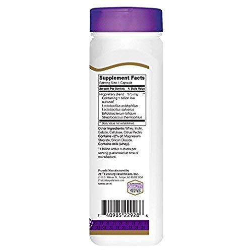 SMART MONKEY TECHNOLOGIES Acidophilus Probiotic Capsules side view showing label