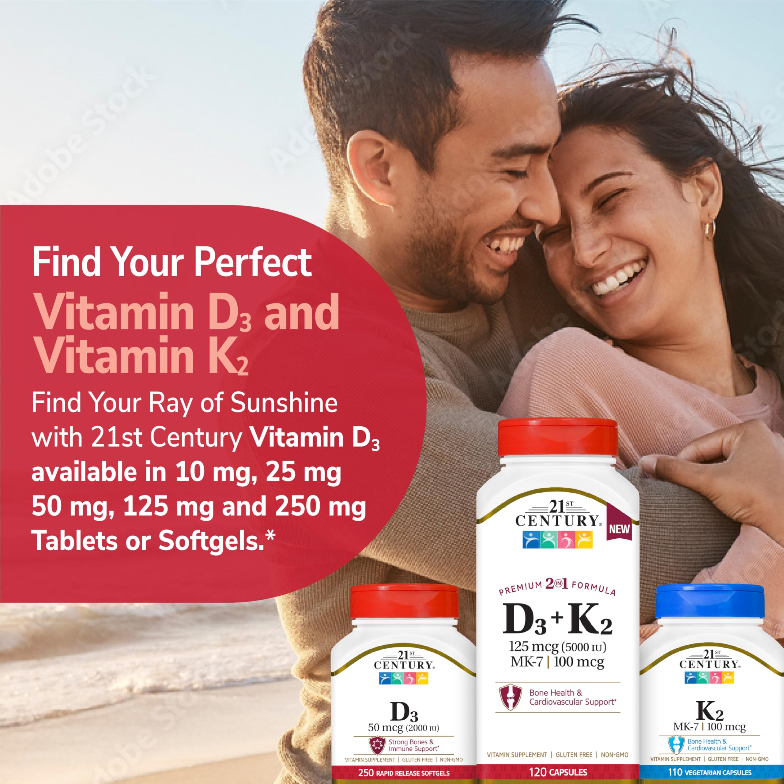 SMART MONKEY TECHNOLOGIES Vitamin D3 + K2 supplement on a wooden table