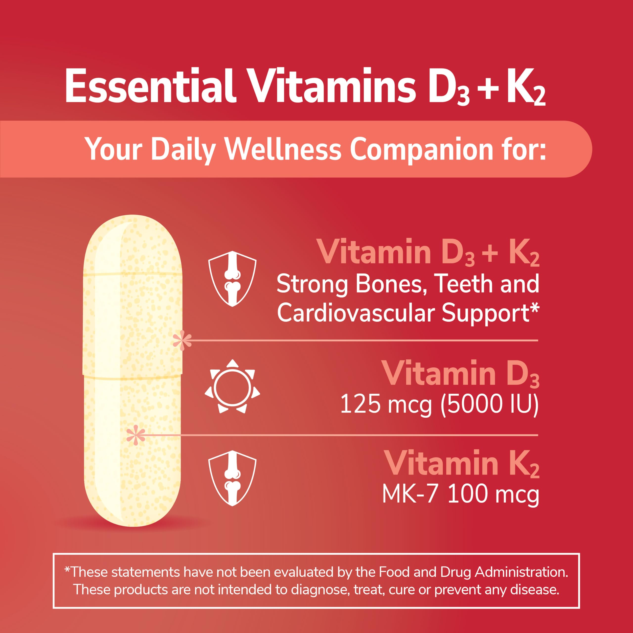 SMART MONKEY TECHNOLOGIES Vitamin D3 + K2 supplement side view