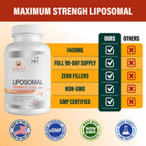 Smart Nutra Labs Liposomal Vitamin C 1400mg capsules ingredients close-up