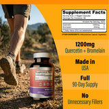 Smart Nutra Labs Quercetin with Bromelain bottle side view