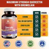 Smart Nutra Labs Quercetin with Bromelain vegan capsule open