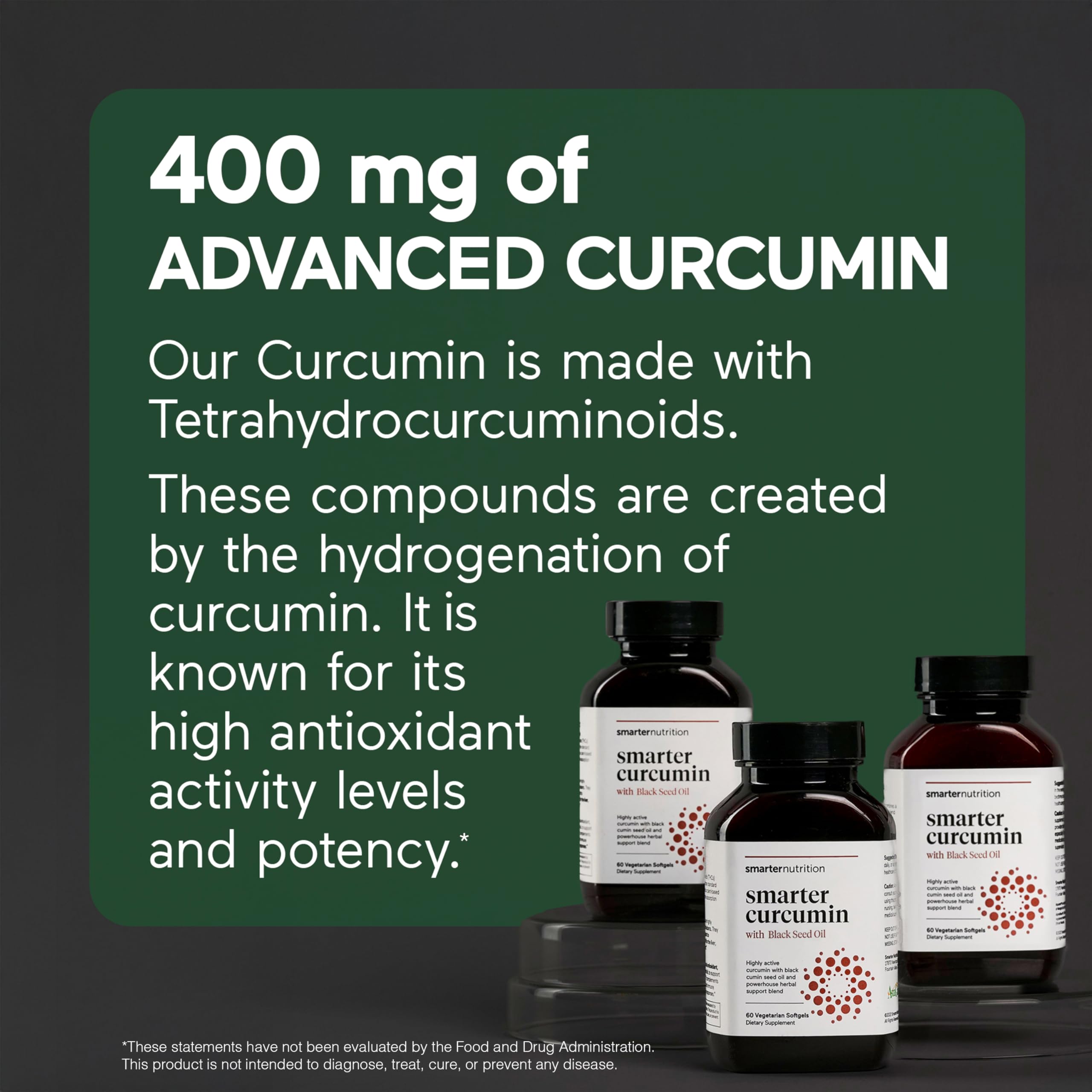 SMARTERNUTRITION Curcumin Supplement 68g side view