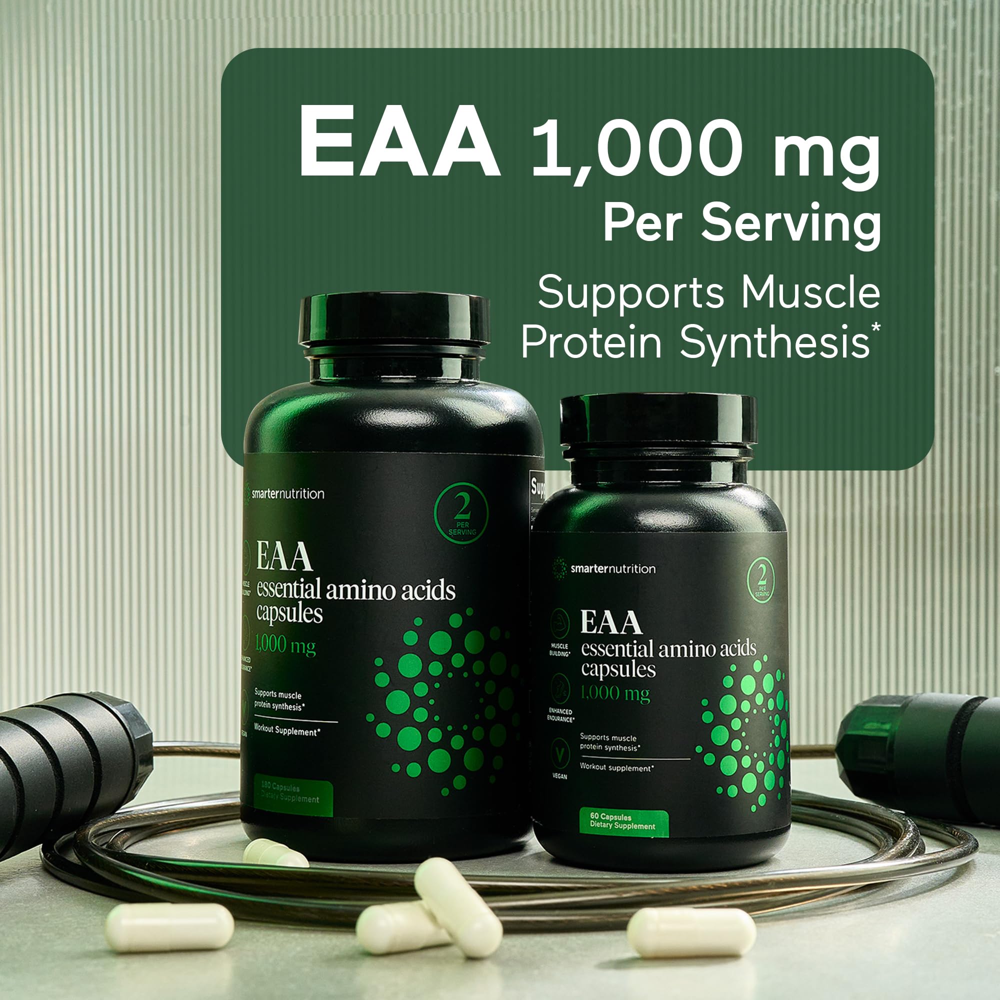SMARTERNUTRITION Essential Amino Acids 90 Capsules side view