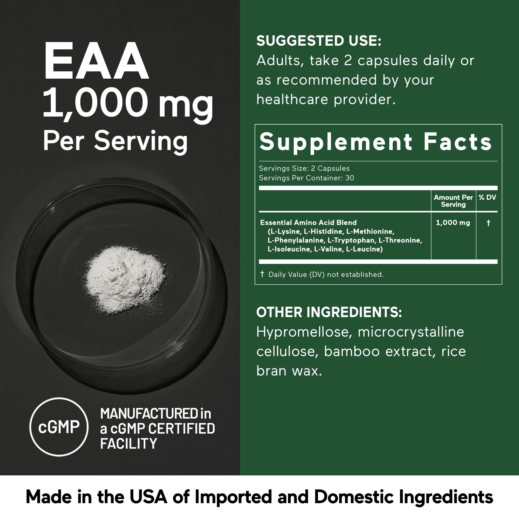 SMARTERNUTRITION Essential Amino Acids capsules on a wooden table