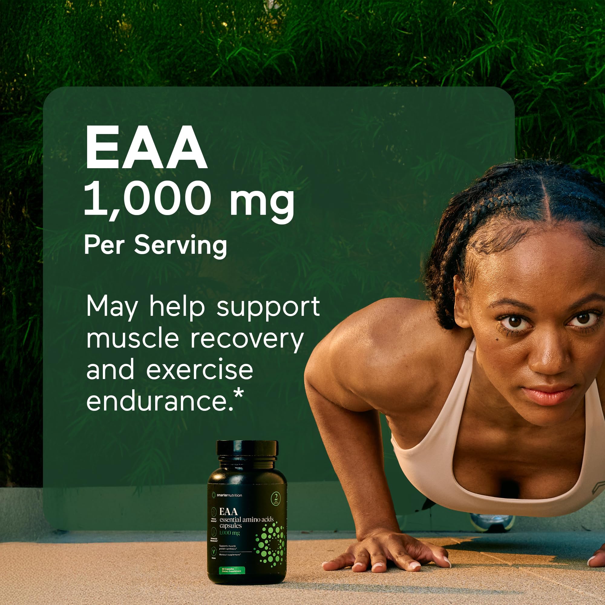 SMARTERNUTRITION Essential Amino Acids capsules with fresh fruits