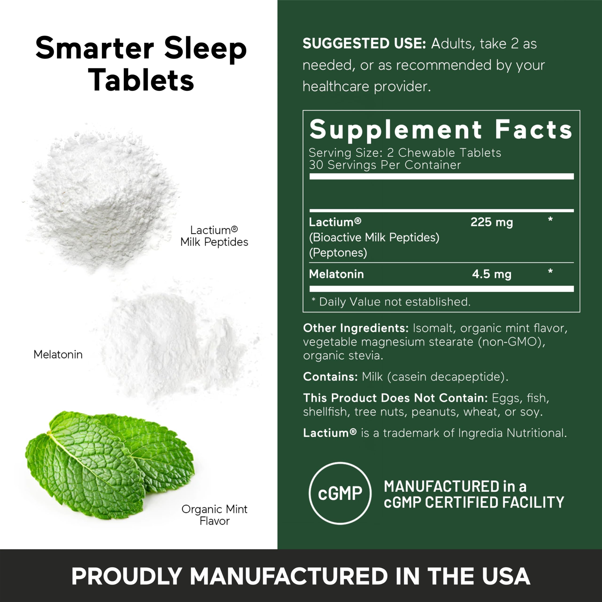 SMARTERNUTRITION Smarter Sleep Melatonin Tablets side view