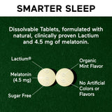 SMARTERNUTRITION Smarter Sleep Melatonin Tablets with mint leaves