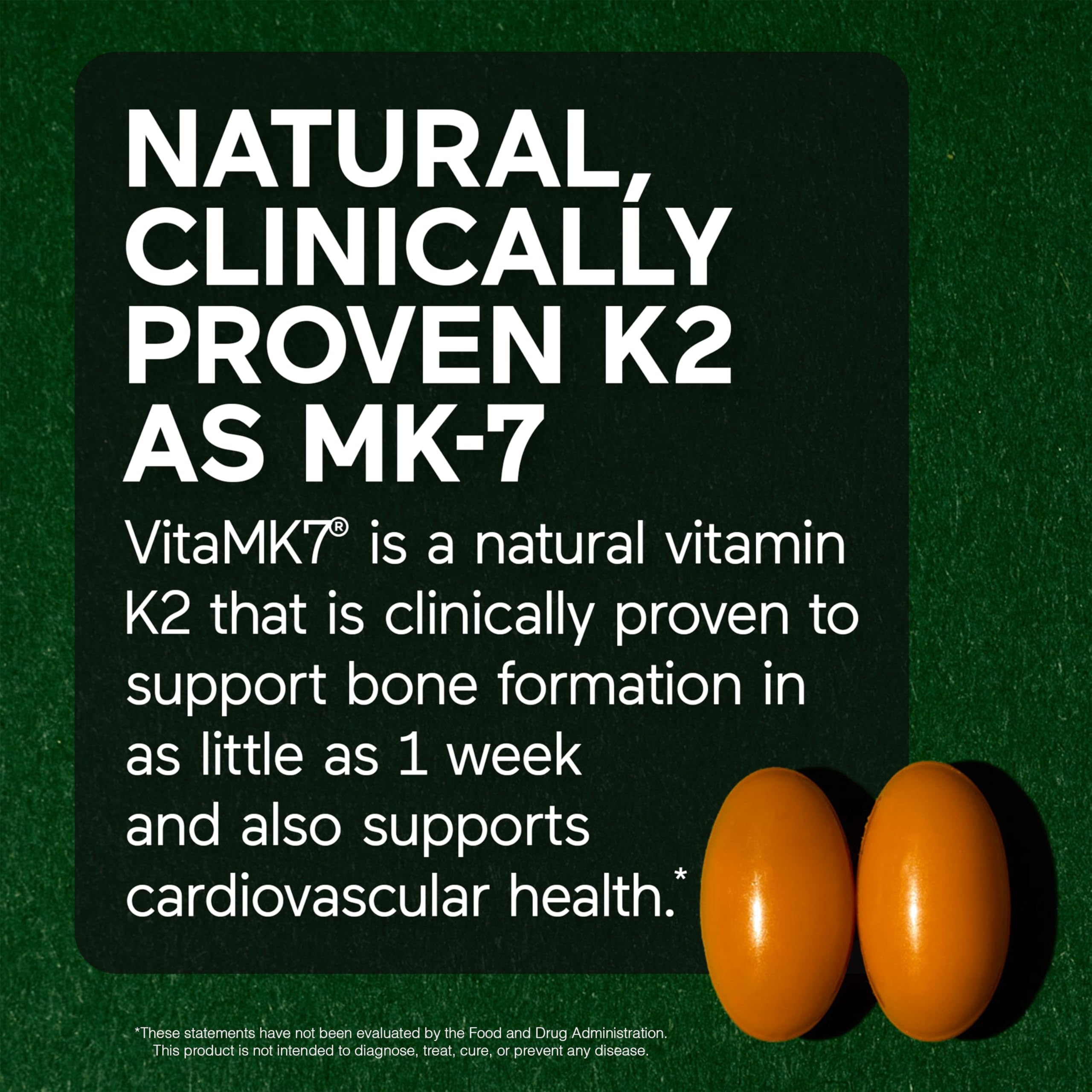 SMARTERNUTRITION Vitamin D3 K2 Supplement capsule close-up