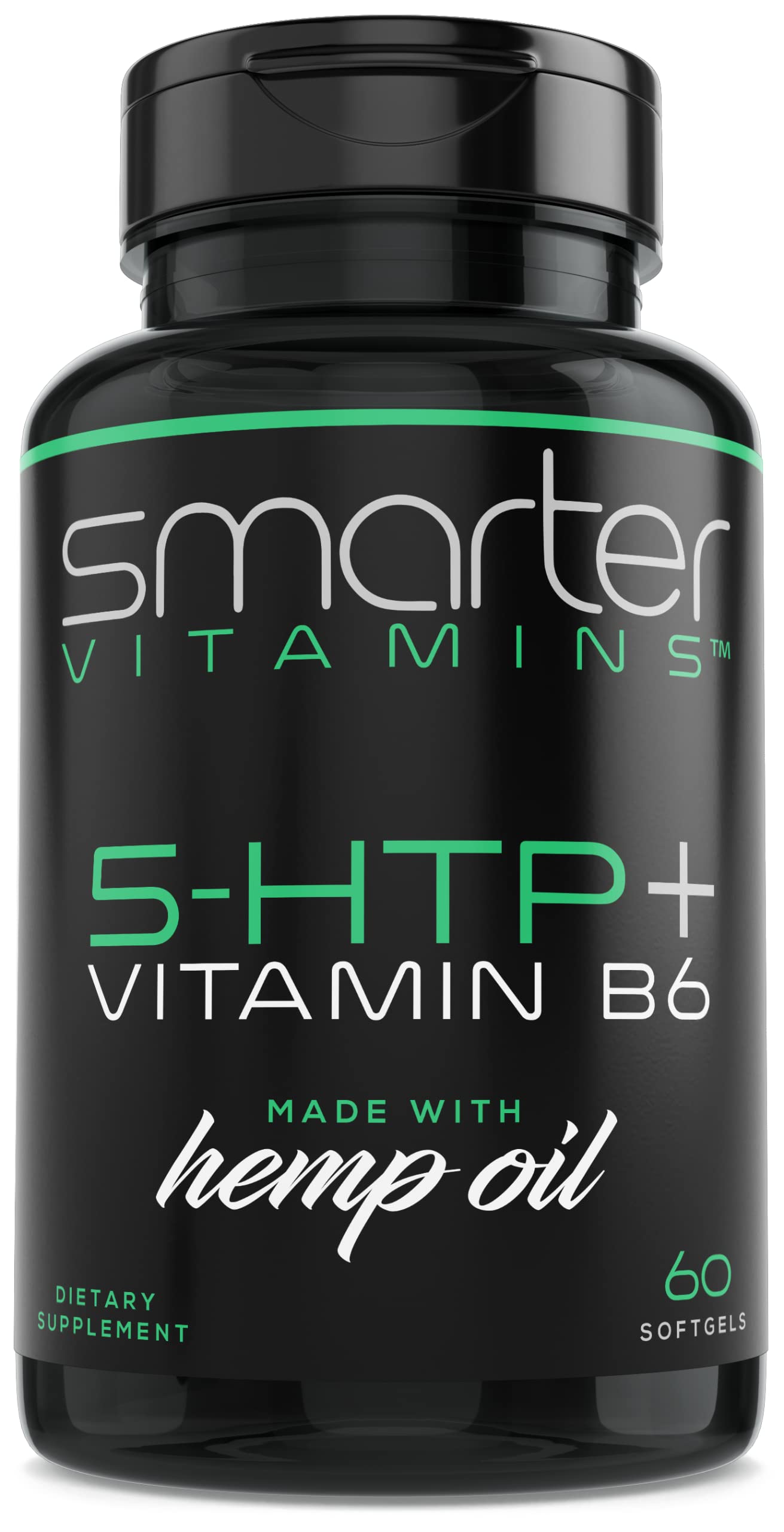 SmarterVitamins 5-HTP Softgels 200mg bottle front view