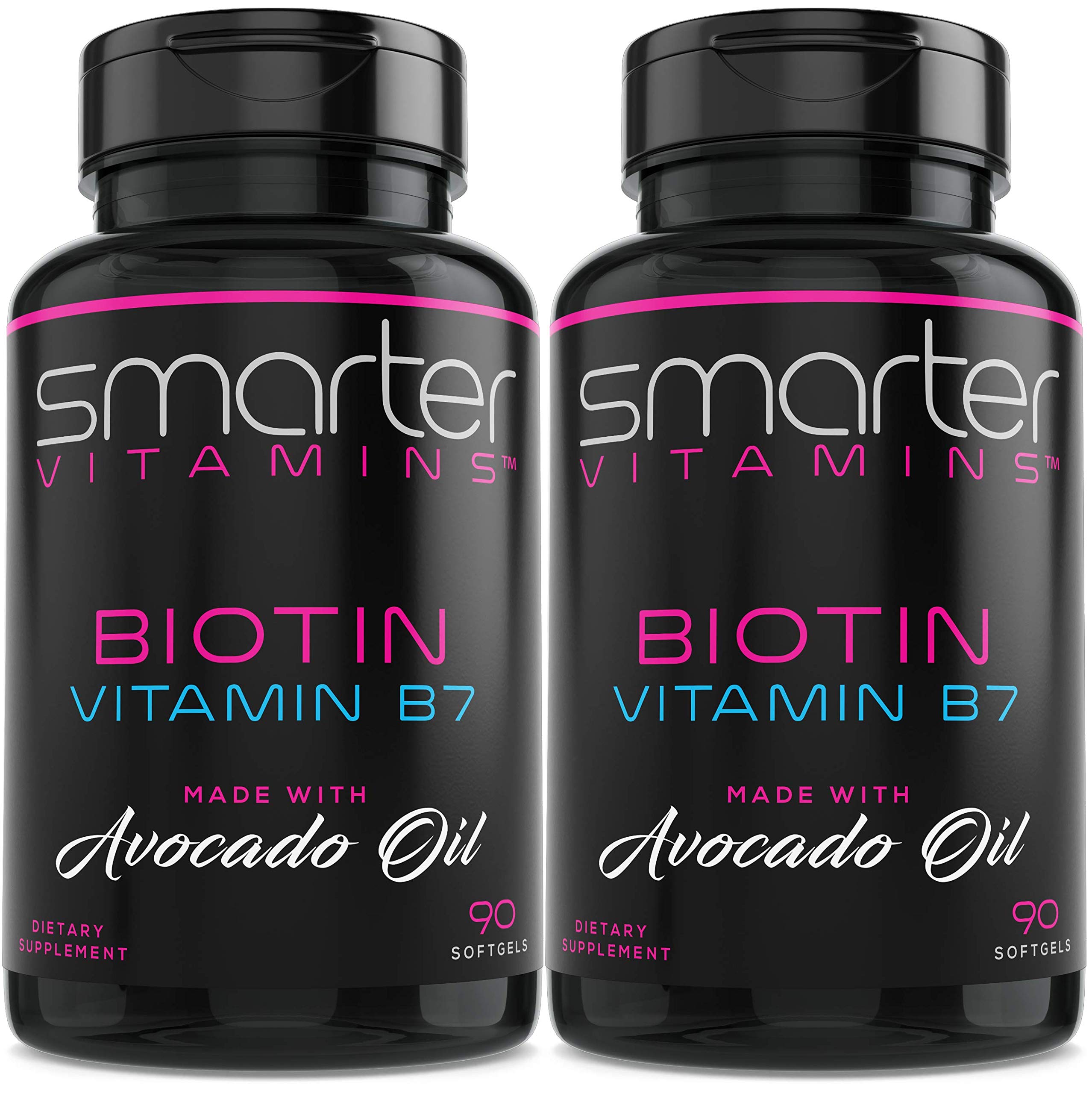 SmarterVitamins Biotin B7 Liquid Softgels 5000mcg front view