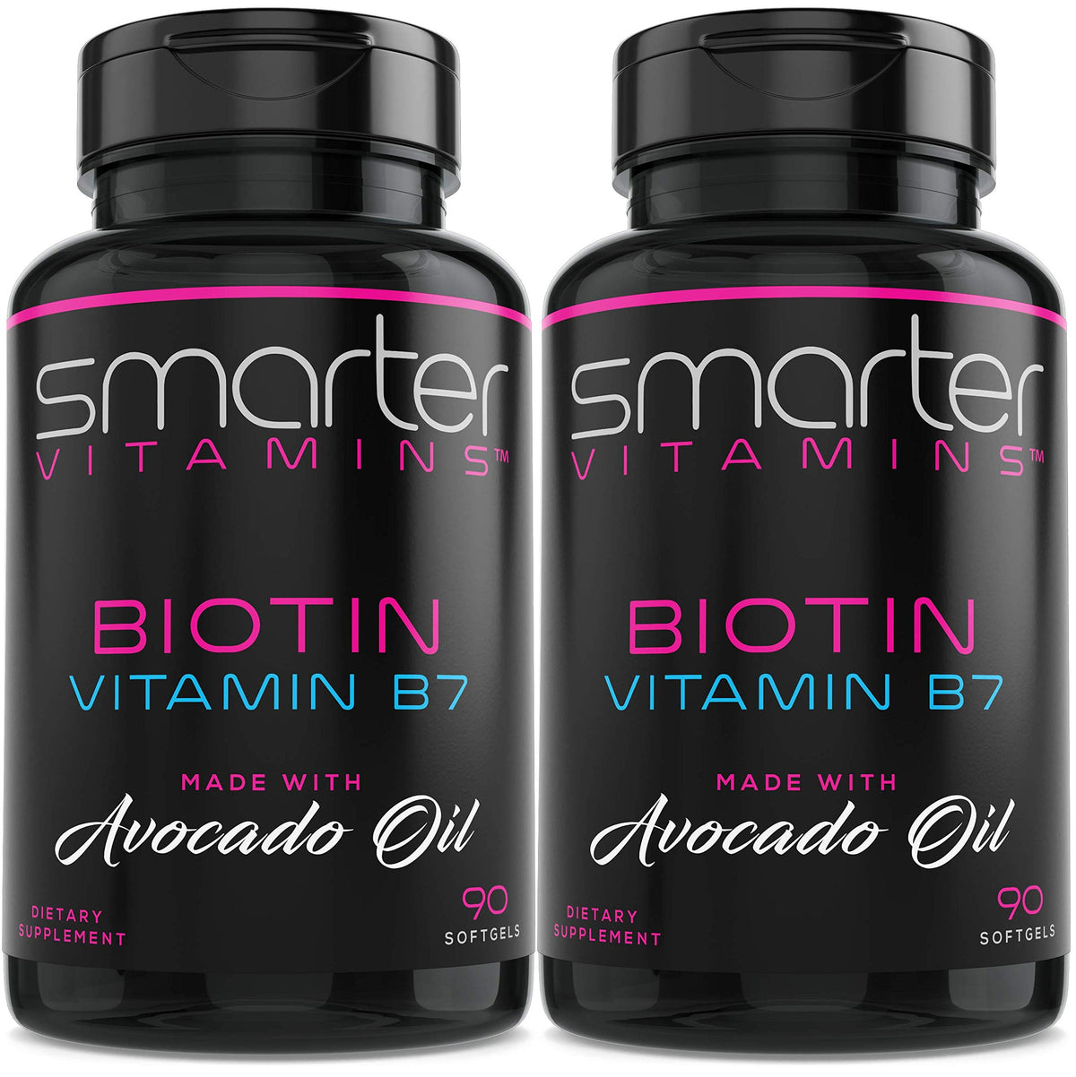 SmarterVitamins Biotin B7 Liquid Softgels 5000mcg front view