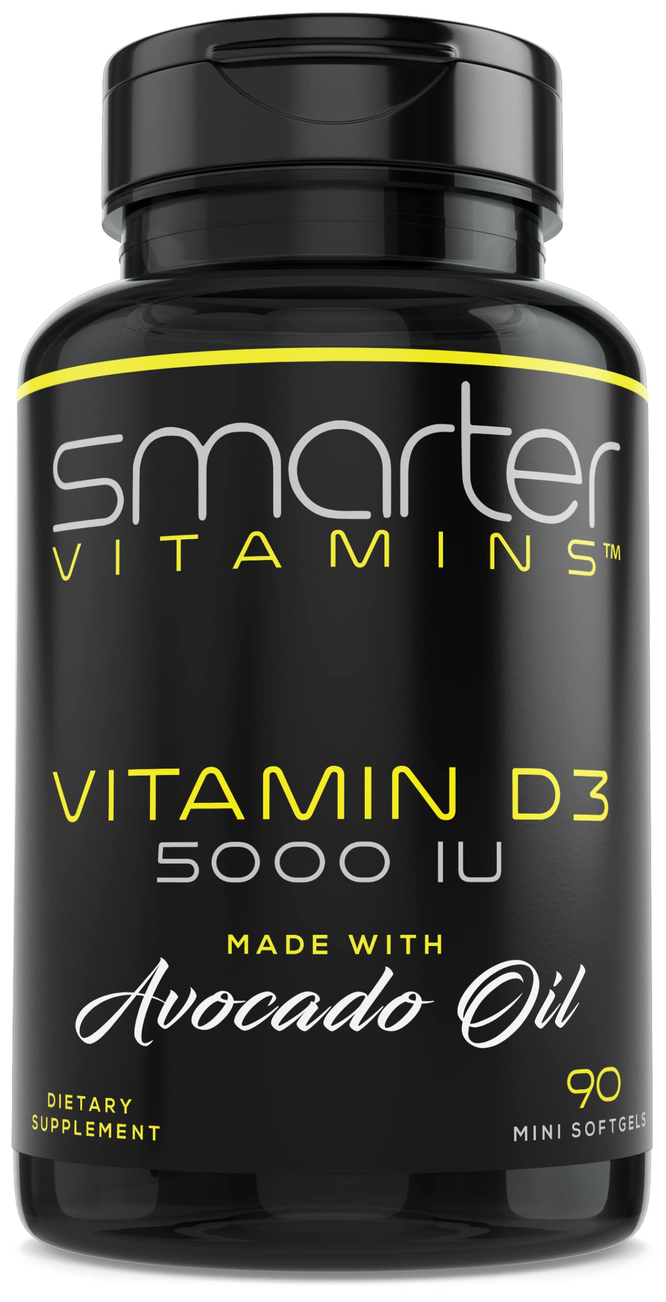 SmarterVitamins D3 5000IU Mini Softgels bottle front view