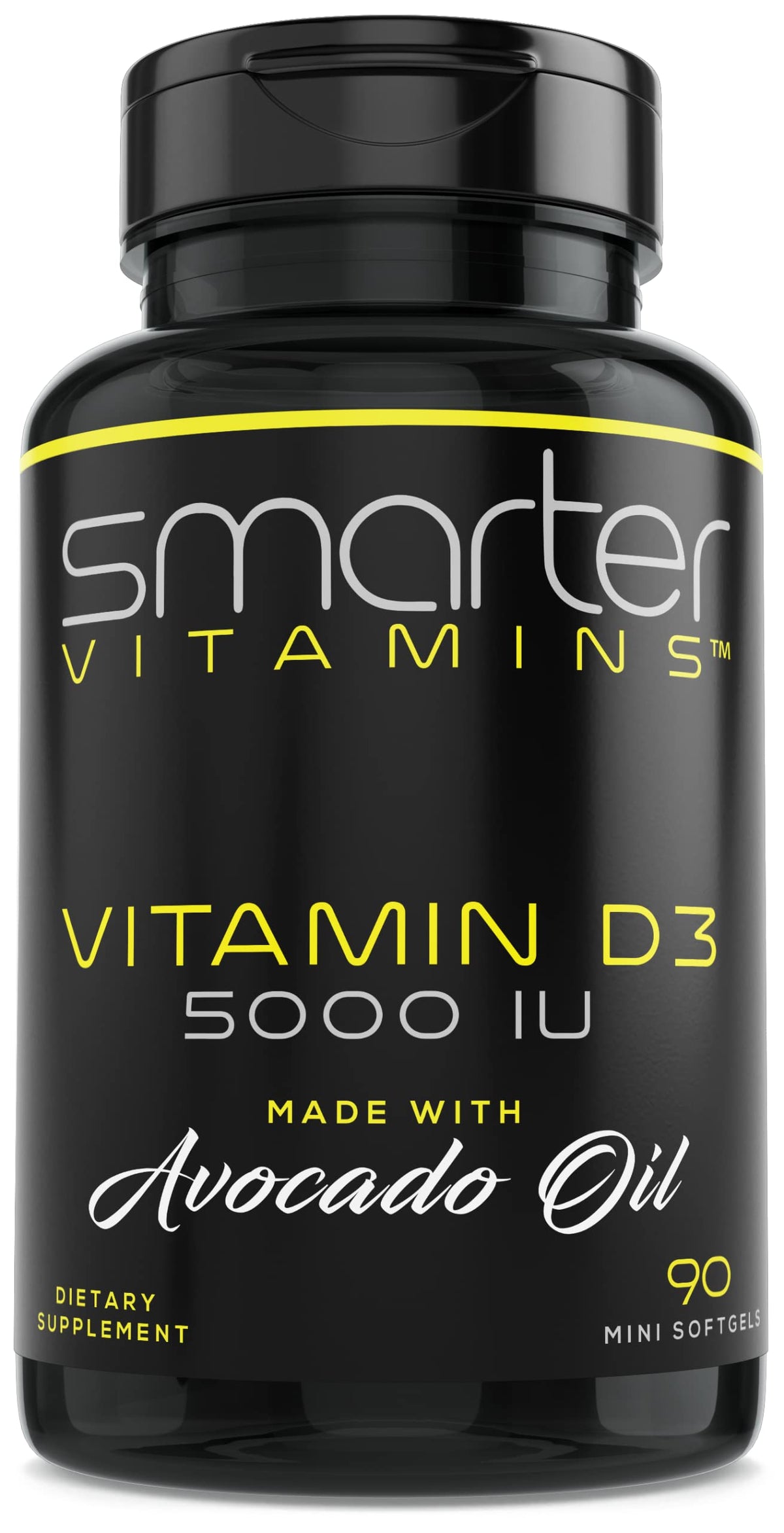 SmarterVitamins D3 5000IU Mini Softgels bottle front view