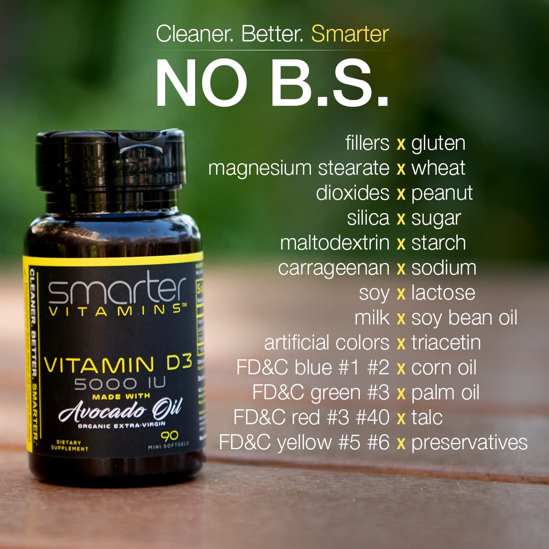 SmarterVitamins D3 5000IU Mini Softgels close-up of softgels