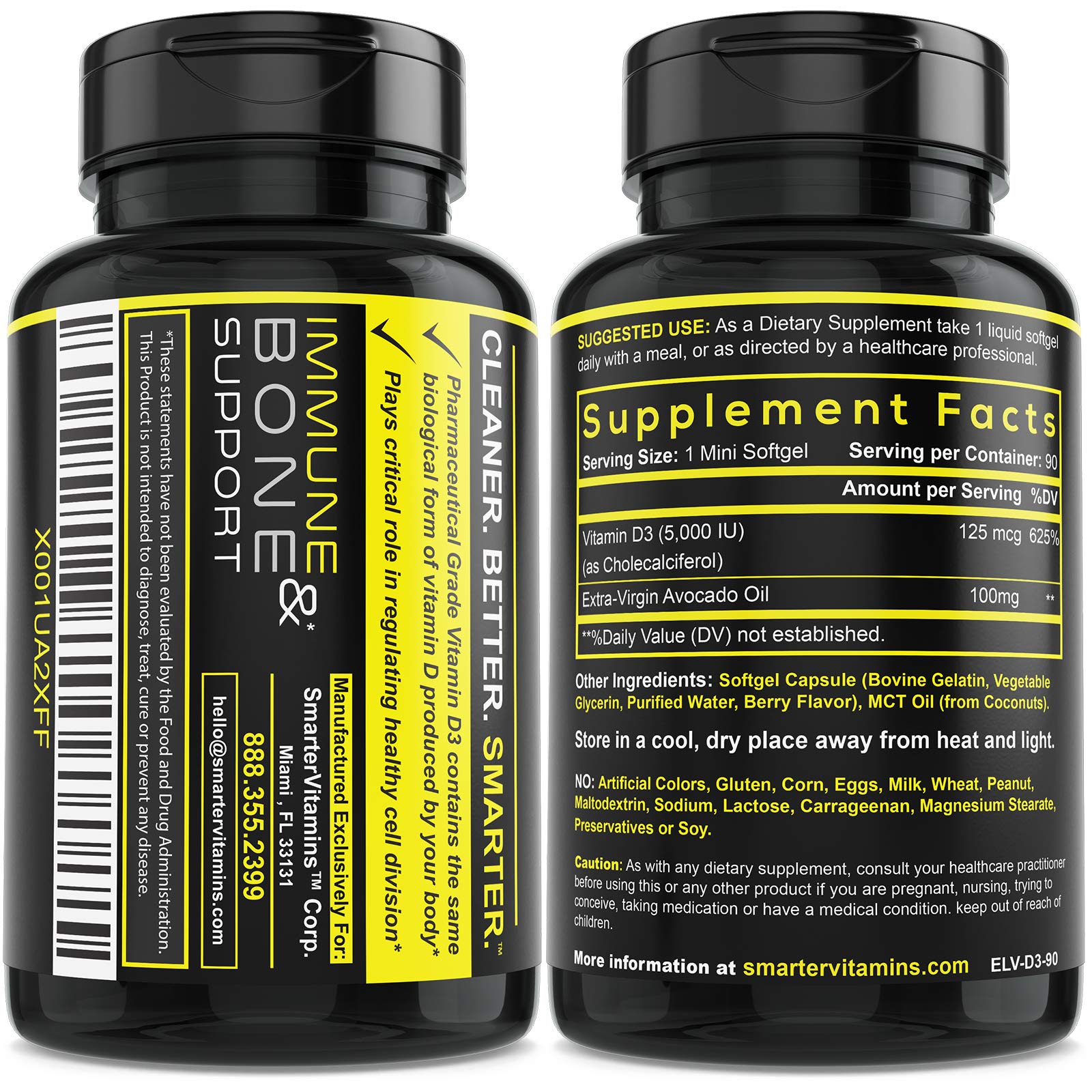 SmarterVitamins D3 5000IU Mini Softgels lifestyle scene with softgels