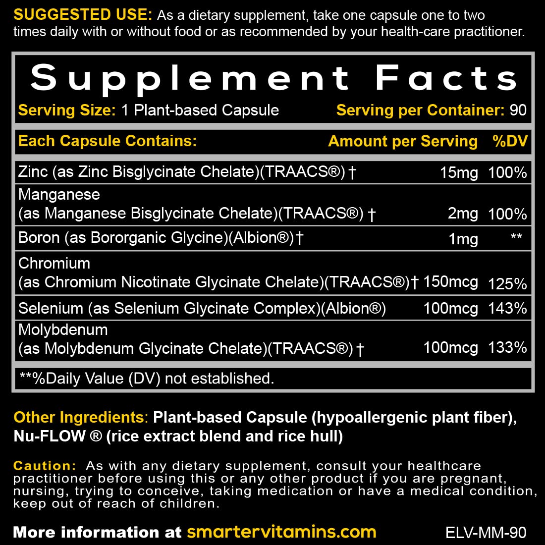 SmarterVitamins Multiminerals Complex capsules in a glass