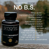 SmarterVitamins Multiminerals Complex with fresh fruits on a table