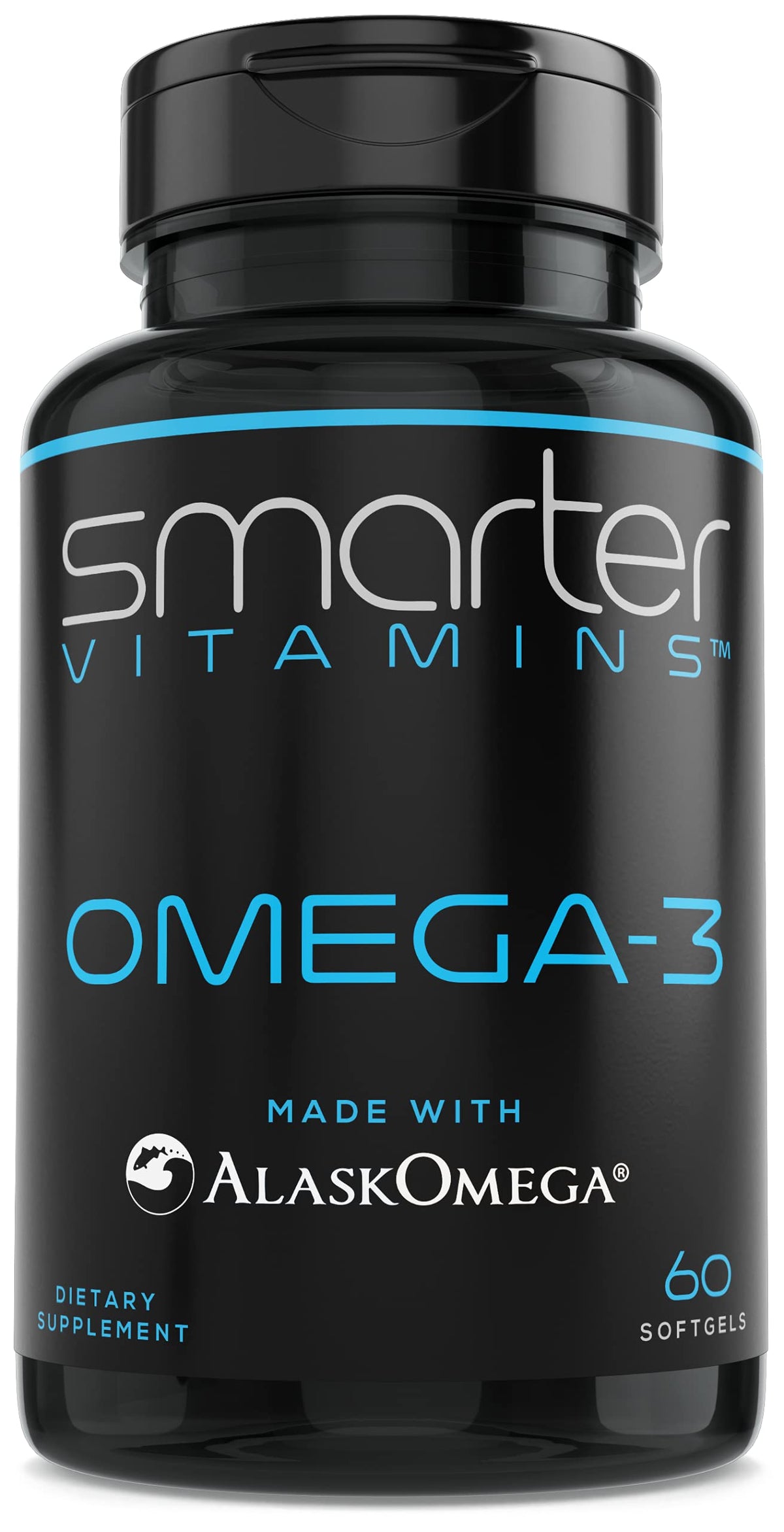 SmarterVitamins Omega-3 Fish Oil Softgels 60 Count front view