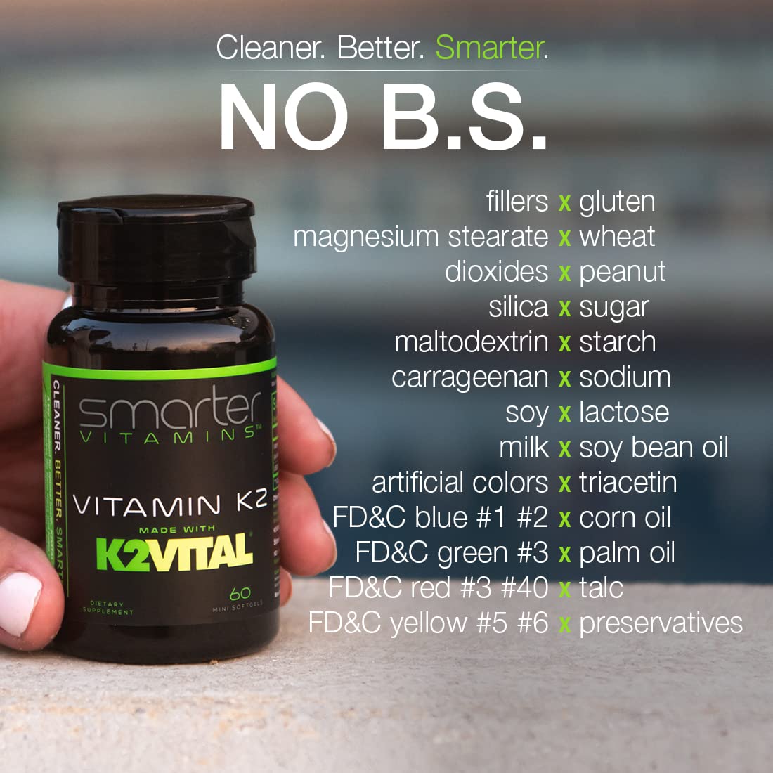 SmarterVitamins Vitamin K1 ingredients list