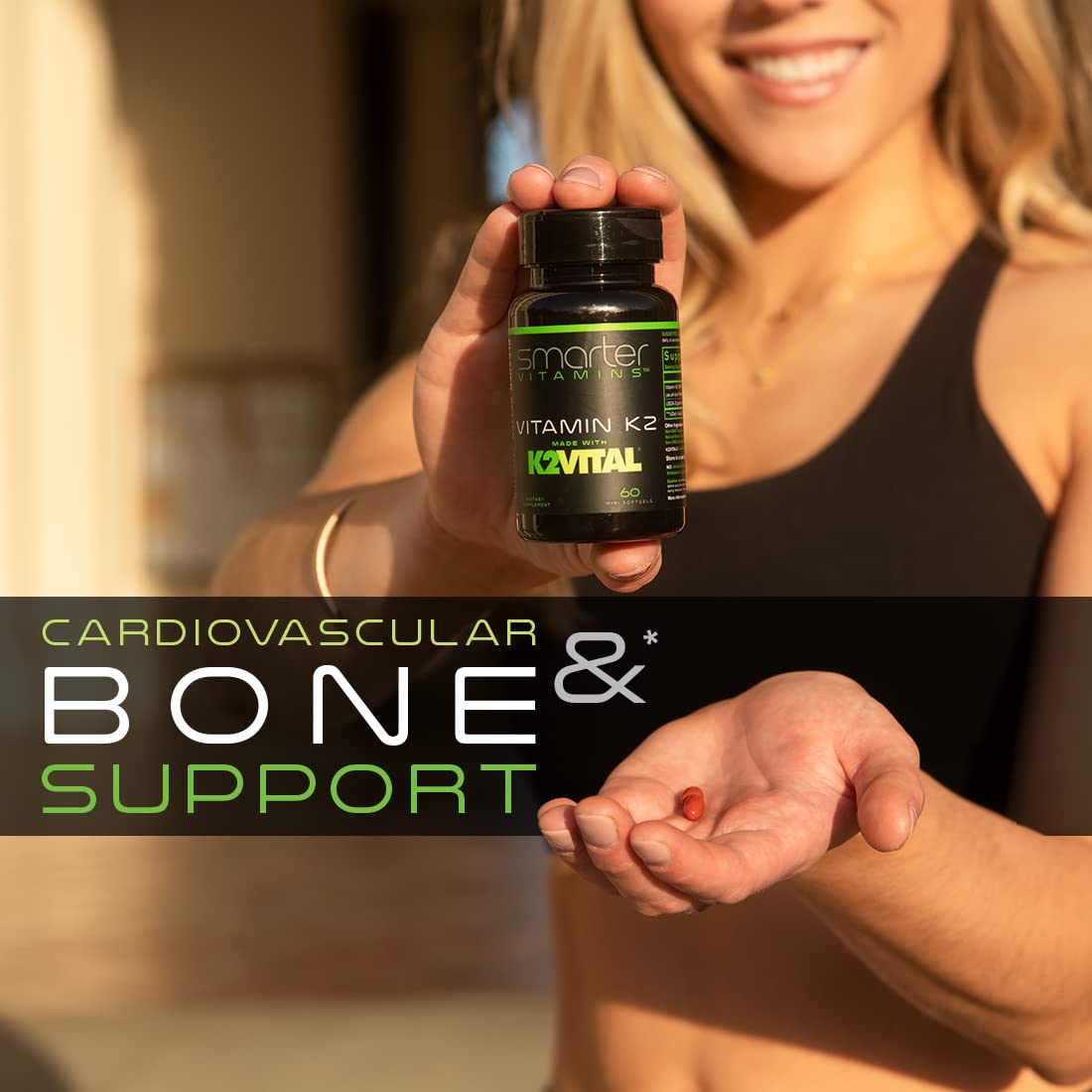 SmarterVitamins Vitamin K1 three bottles packaging