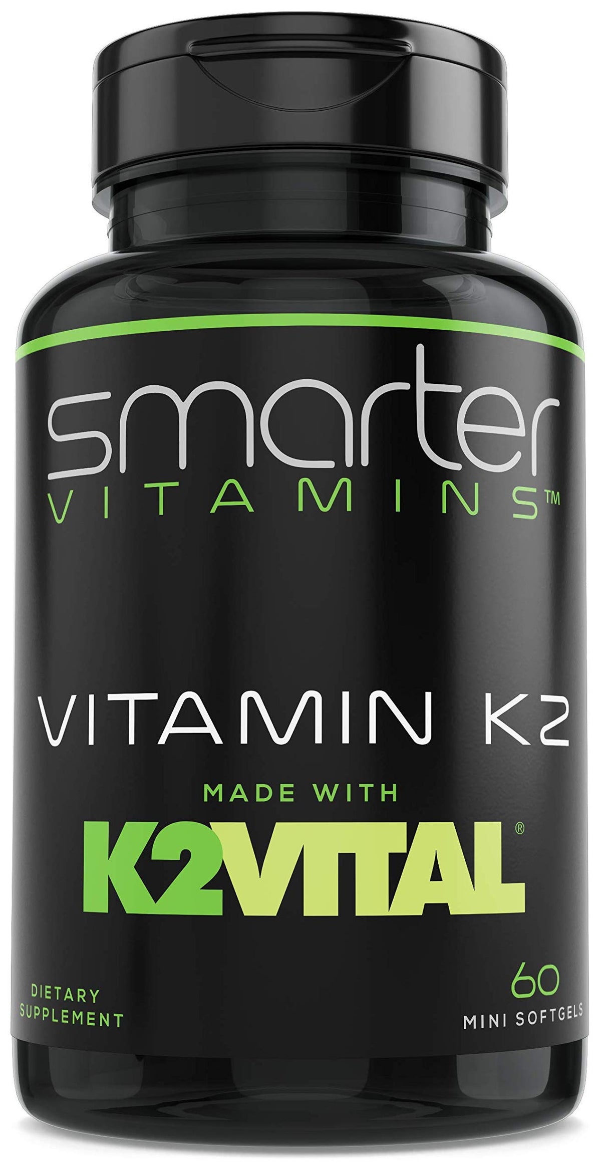 SmarterVitamins Vitamin K2 Liquid Softgels bottle front view