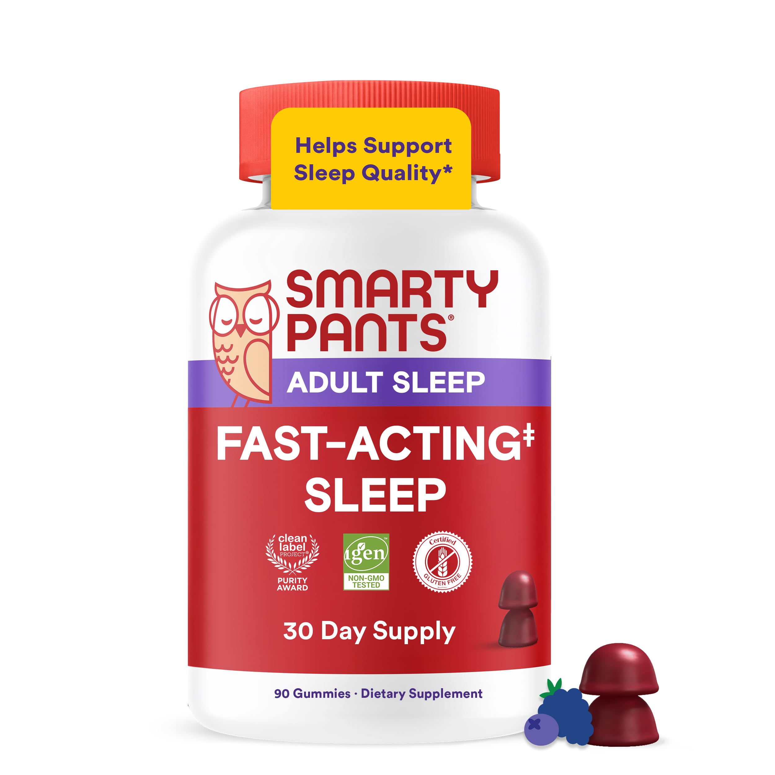 SmartyPants Adult Fast-Acting Sleep Gummies front view