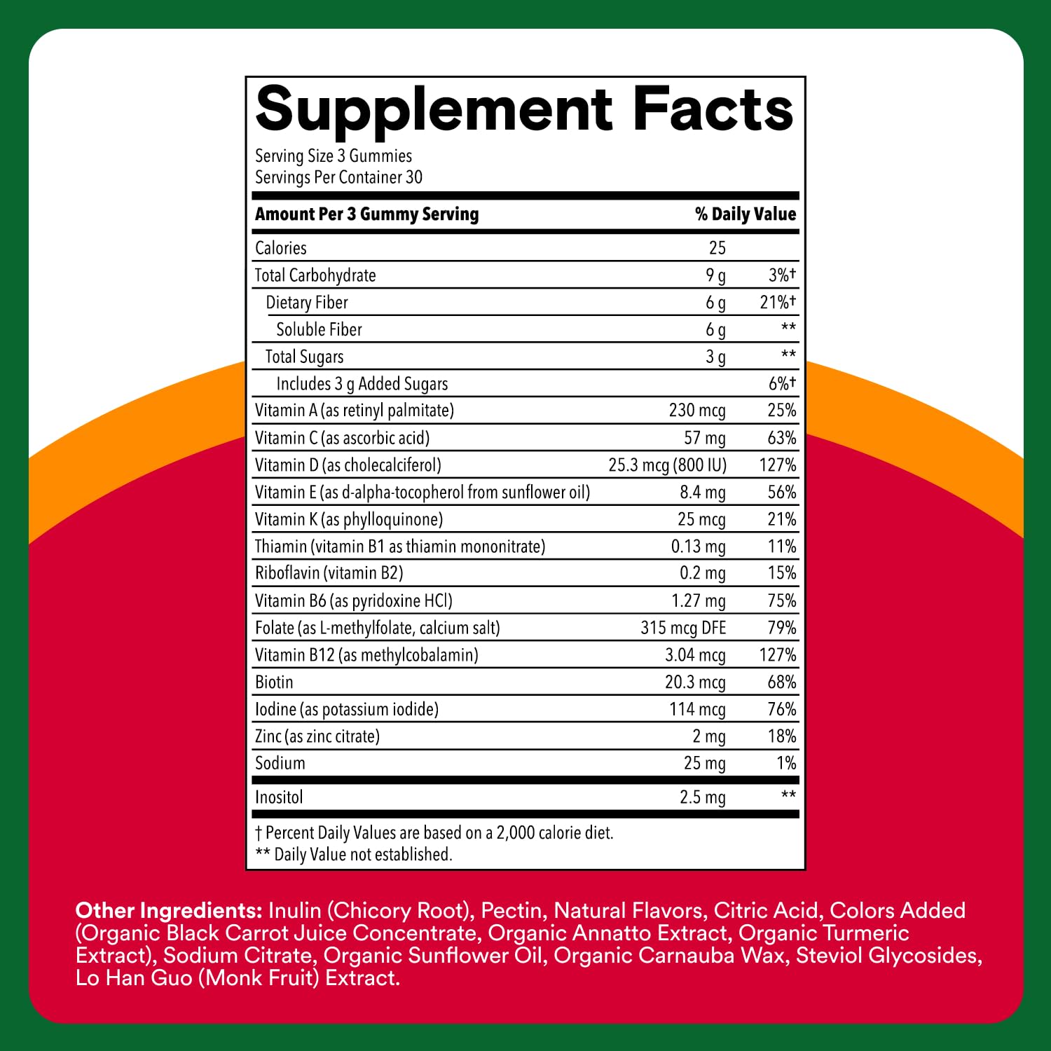 SmartyPants Adult Multi & Fiber Gummies displayed on a table